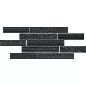 Декор Italon Брик Мультилайн Колд черный 29,6х79,7 см