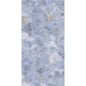 Керамогранит Maimoon Ceramica Porfido Azul glossy голубой 60х120 см